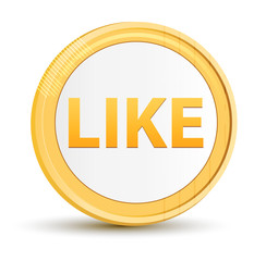 Like gold round button