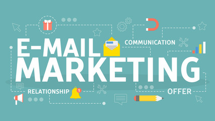 E-mail marketing concept. Advertising and business promotion