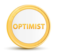 Optimist gold round button