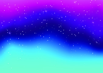 Vector illustration of fantastic colorful galaxy,Abstract cosmic background