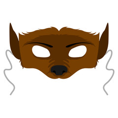 Isolated halloween werewolf mask. Vector illustration design