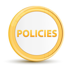 Policies gold round button