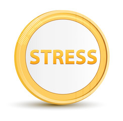 Stress gold round button