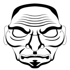 Isolated halloween zombie mask. Vector illustration design