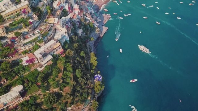 Enchanting Aerial Shot of Positano, Amalfi Coast