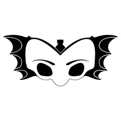 Isolated halloween bat mask. Vector illustration design