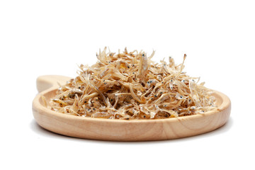 local small fish in local Southern of thailand on white background