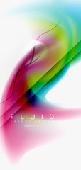 Mixing liquid color flow abstract background. Trendy abstract layout template for business or technology presentation, internet poster or web brochure cover, wallpaper