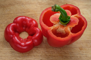 Aufgeschnittene Paprika