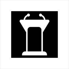 Fototapeta premium Tribune Icon, Podium, Dias