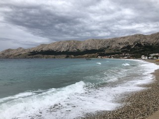 Baska, Insel Krk im Mittelmeer, Adria , Kroatien im Frühling