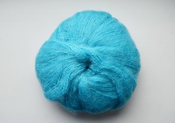 A close-up of mohair threads