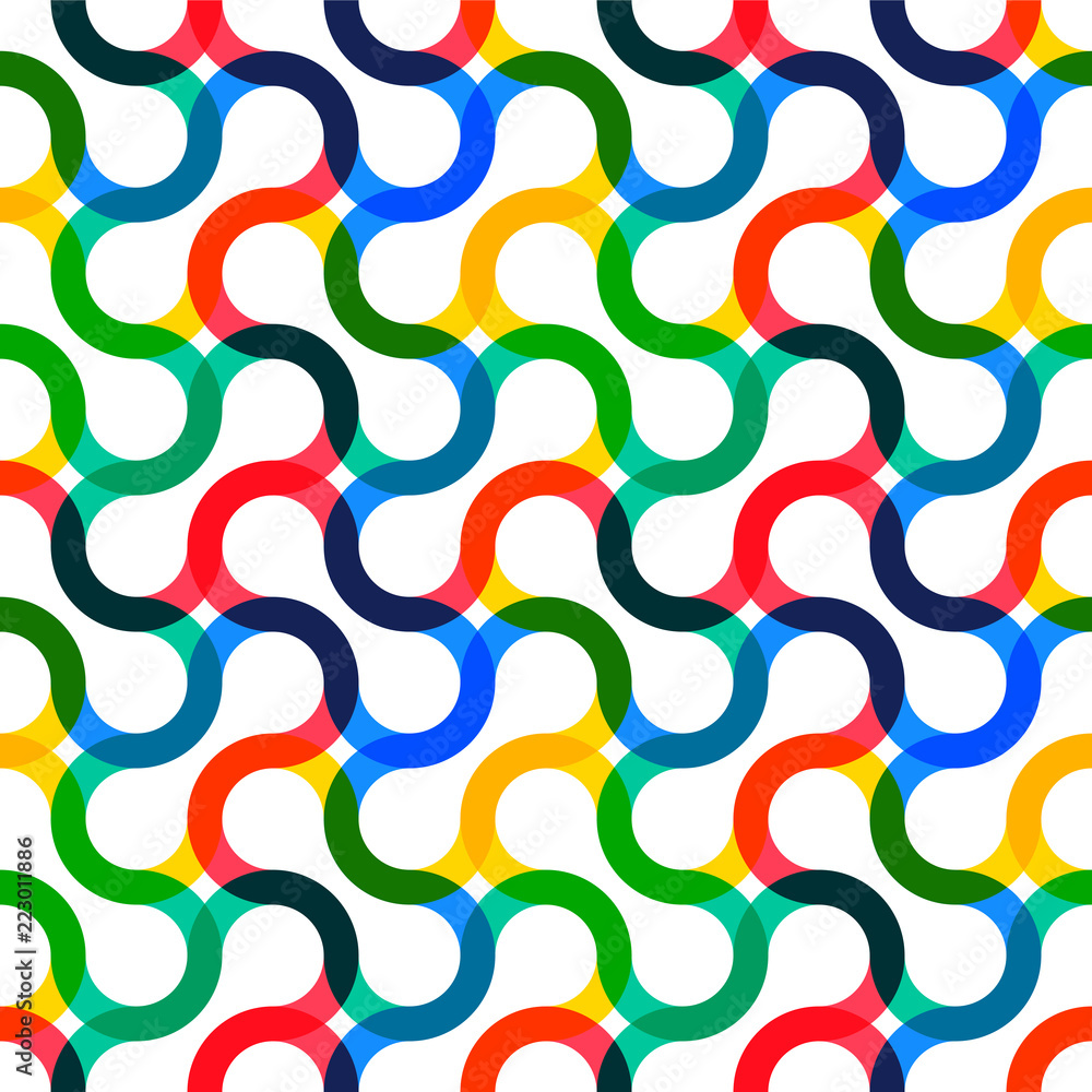 Poster Modern seamless geometric pattern. Abstract colorful background