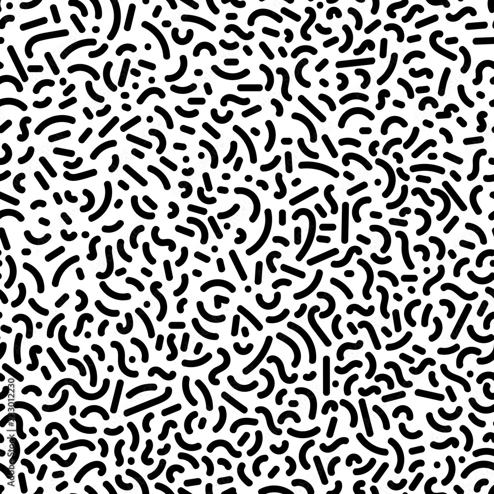 Poster Vector abstract pattern. Seamless pattern in the Memphis style