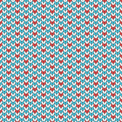 Vector knit pattern. Fabric seamless texture. Wool sweater background.
