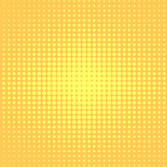 Pop art background to the point. Go from yellow to orange, the effect of the sun.