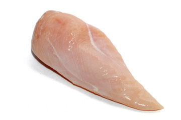 fresh raw breast chicken without skin on white background