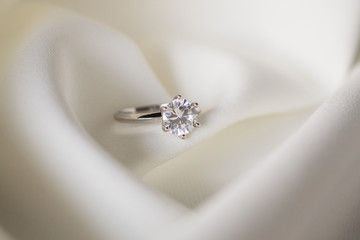 Jewelry wedding diamond ring close up