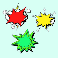 Fototapeta premium Comic Book Versus banner Template Background boom