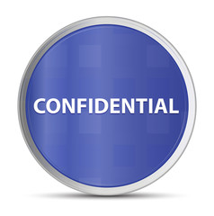 Confidential blue round button