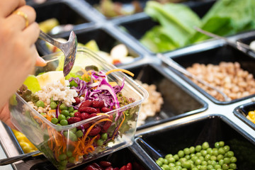 salad vegetable food take home at supermarket