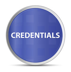 Credentials blue round button