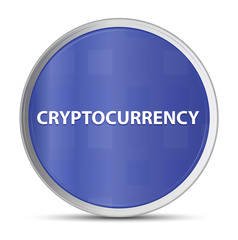 Cryptocurrency blue round button