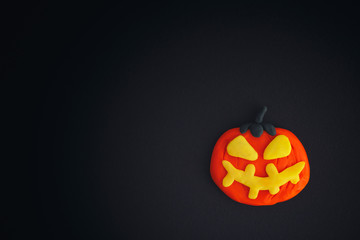 Happy Halloween. Halloween pumpkin on black background