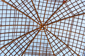Glass ceiling of Main Department store GUM in the Kitai-gorod in Moscow. Russia