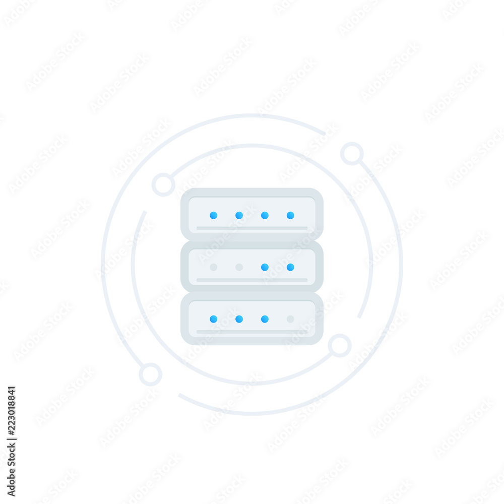 Canvas Prints server, mainframe, hosting service vector icon