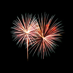 Fireworks on a night sky