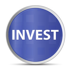 Invest blue round button
