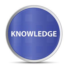 Knowledge blue round button