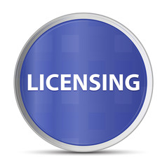 Licensing blue round button
