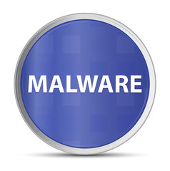 Malware blue round button