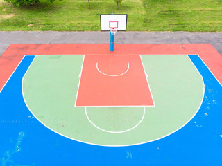 Aerial View Of A Basketball Court Wall Mural | Wallpaper  Murals-yaophotograph