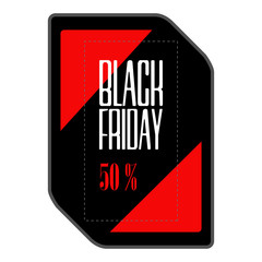 Isolatted black friday label. Vector illustration design