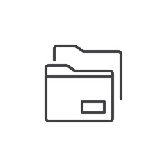 Fototapeta premium Data folder outline icon. linear style sign for mobile concept and web design. Folders simple line vector icon. Symbol, logo illustration. Pixel perfect vector graphics