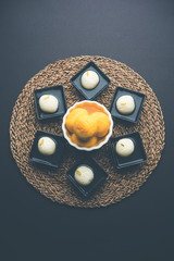 Rajbhog and Rasgulla or rosogolla are popular sweets offered to Goddess Durga in Navratri Festival,...