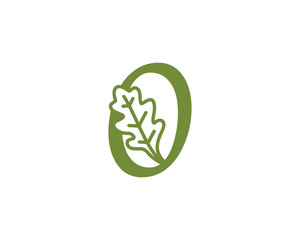 Oak And Letter O Logo Icon 001