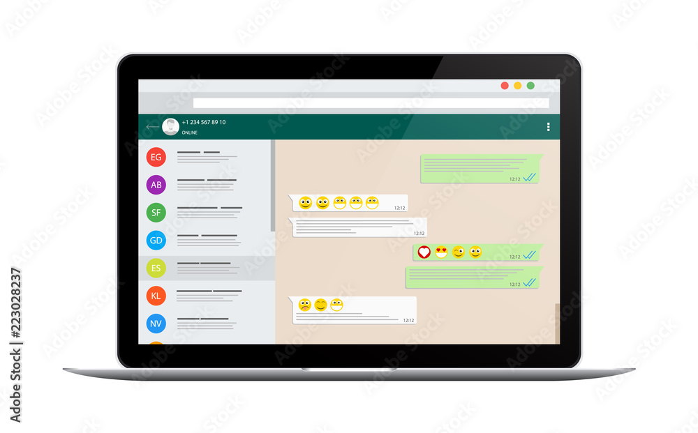 Poster social network concept. blank template. chatting and messaging. sms messages sending