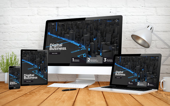 digital business website responsive design screen multidevices