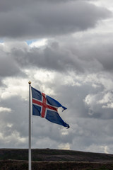National flag of Iceland .