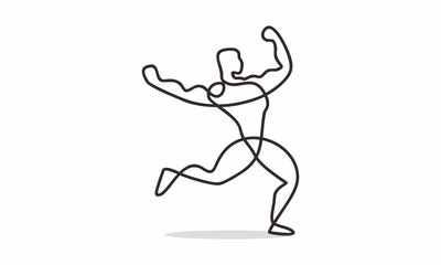 body builder one line