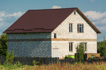 New House building from autoclaved aerated concrete blocks