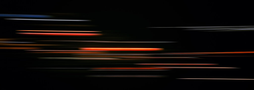 Abstract light trails in the dark