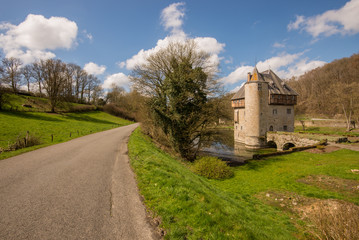 Crupet castle, a tiny medieval castle near Namur, Belgium
