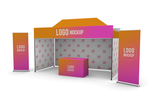 Promotional Outdoor Event Trade Show Materials Mockup