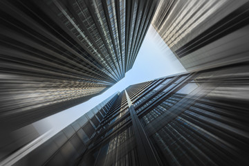 Downtown Skyscraper Blur