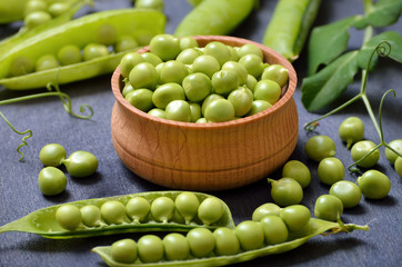 Fresh green peas